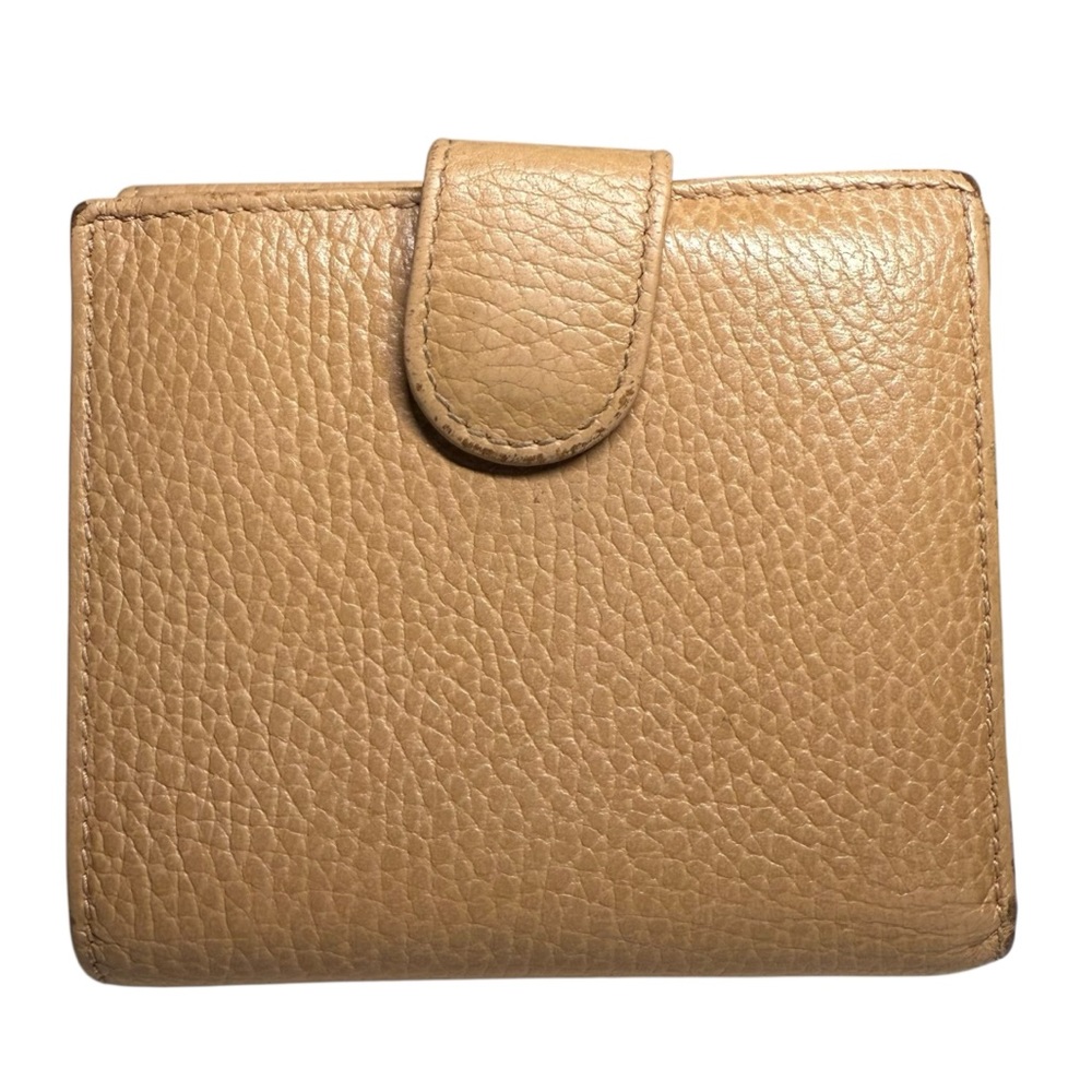 Gucci GG Interlocking Leather Beige Bi-Fold Compact Wallet. - Picture 12 of 16
